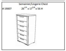 Meublesjlm Kingston SIX DRAWERS Lingerie Chest